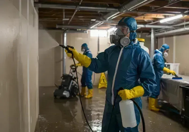 Basement Sanitization and Antimicrobial Treatment process in Highlands Ranch, CO